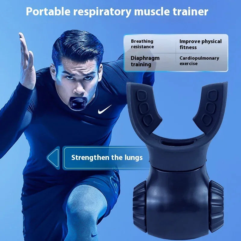 Breathing resistance trainer used for lung strength, endurance, and focus training