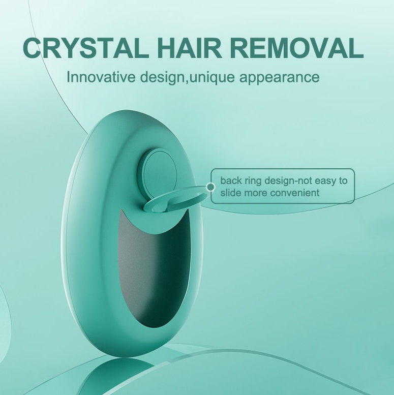 Painless hair removal tool with nano-glass exfoliating surface
