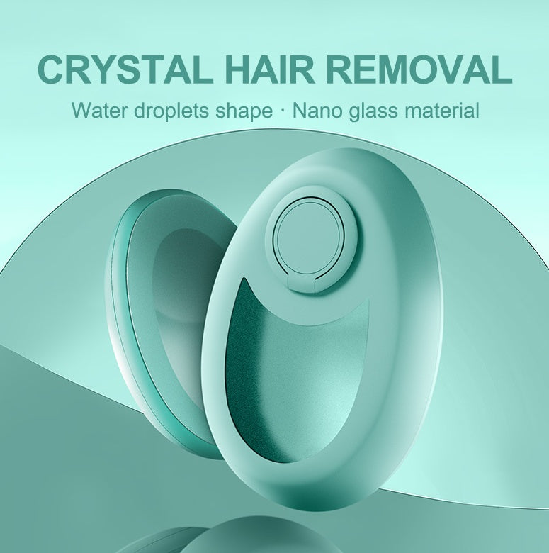 Painless hair removal tool with nano-glass exfoliating surface