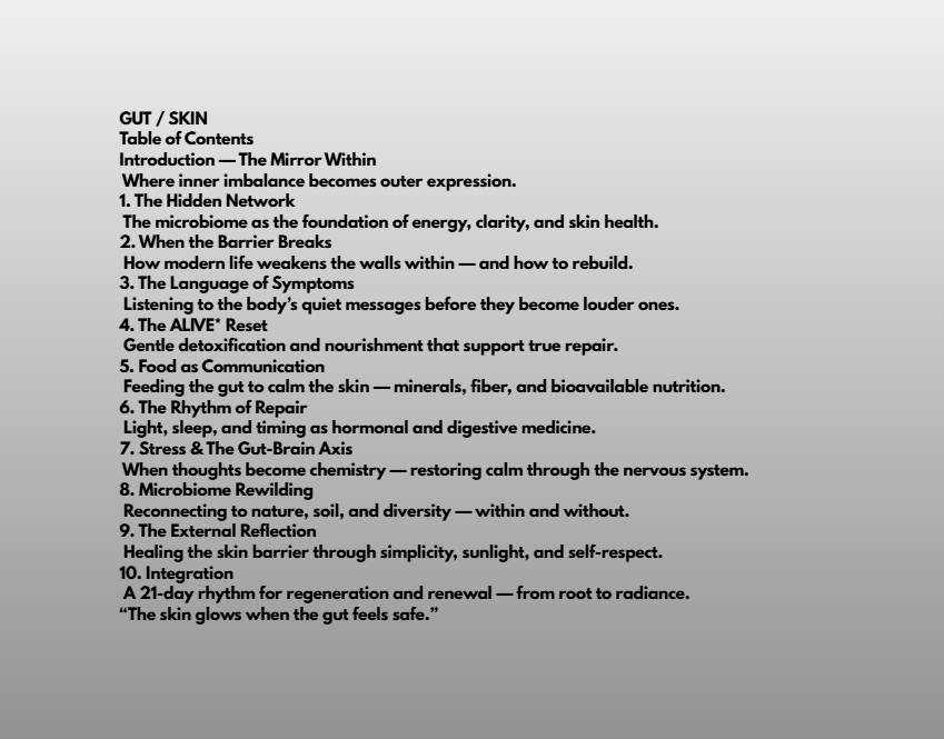 Holistic gut and skin health guide for clarity and natural healing