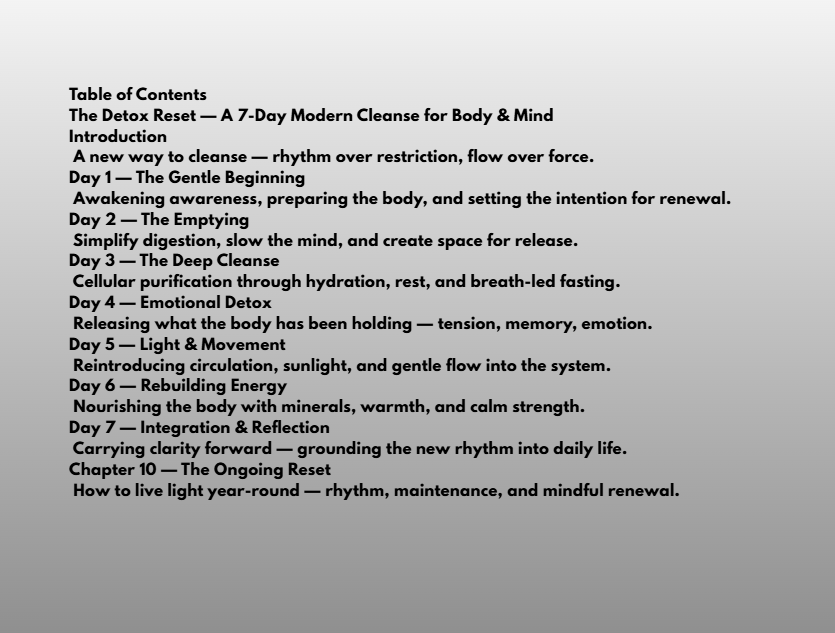 Body detox guide for gentle cleansing and vitality