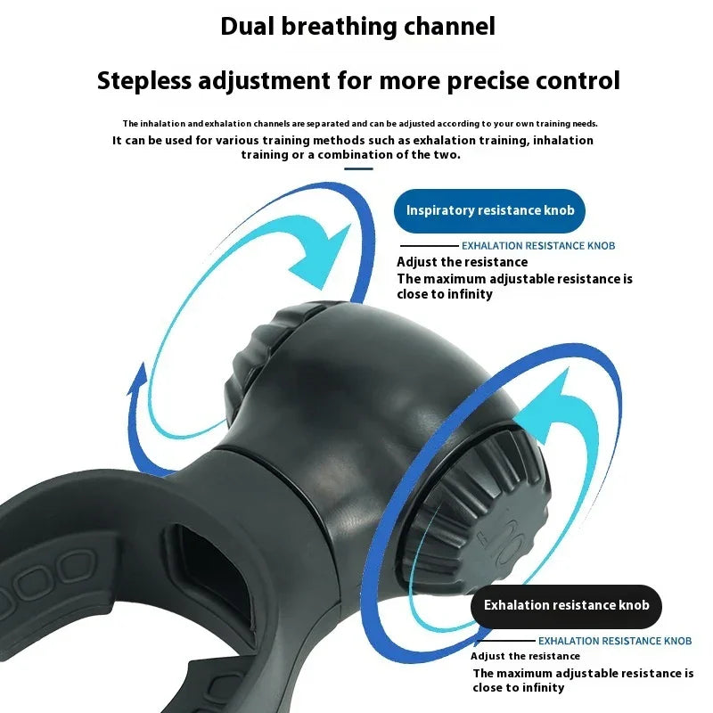 Breathing exercise device for lung training and endurance