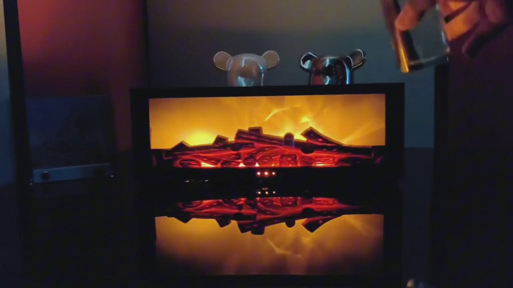 Flame Aromatherapy Diffuser with 3D firelight effect and mist