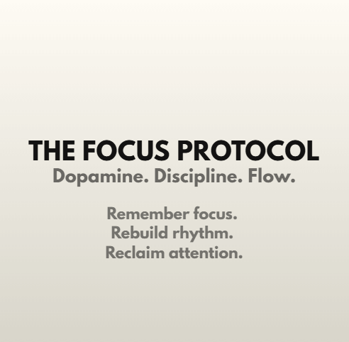 Focus training guide teaching neuroscience-based attention and mindfulness for clarity and calm performance