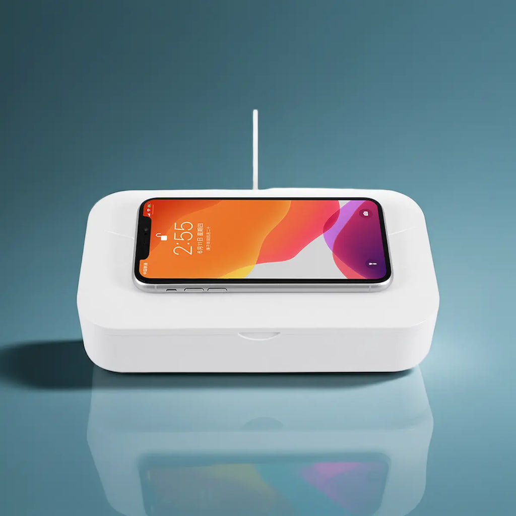 uv phone sanitizer wireless charging box clean light